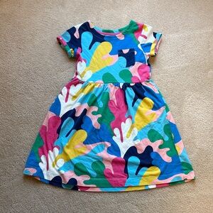 Mini Boden Multicolor Abstract Short Sleeve Dress